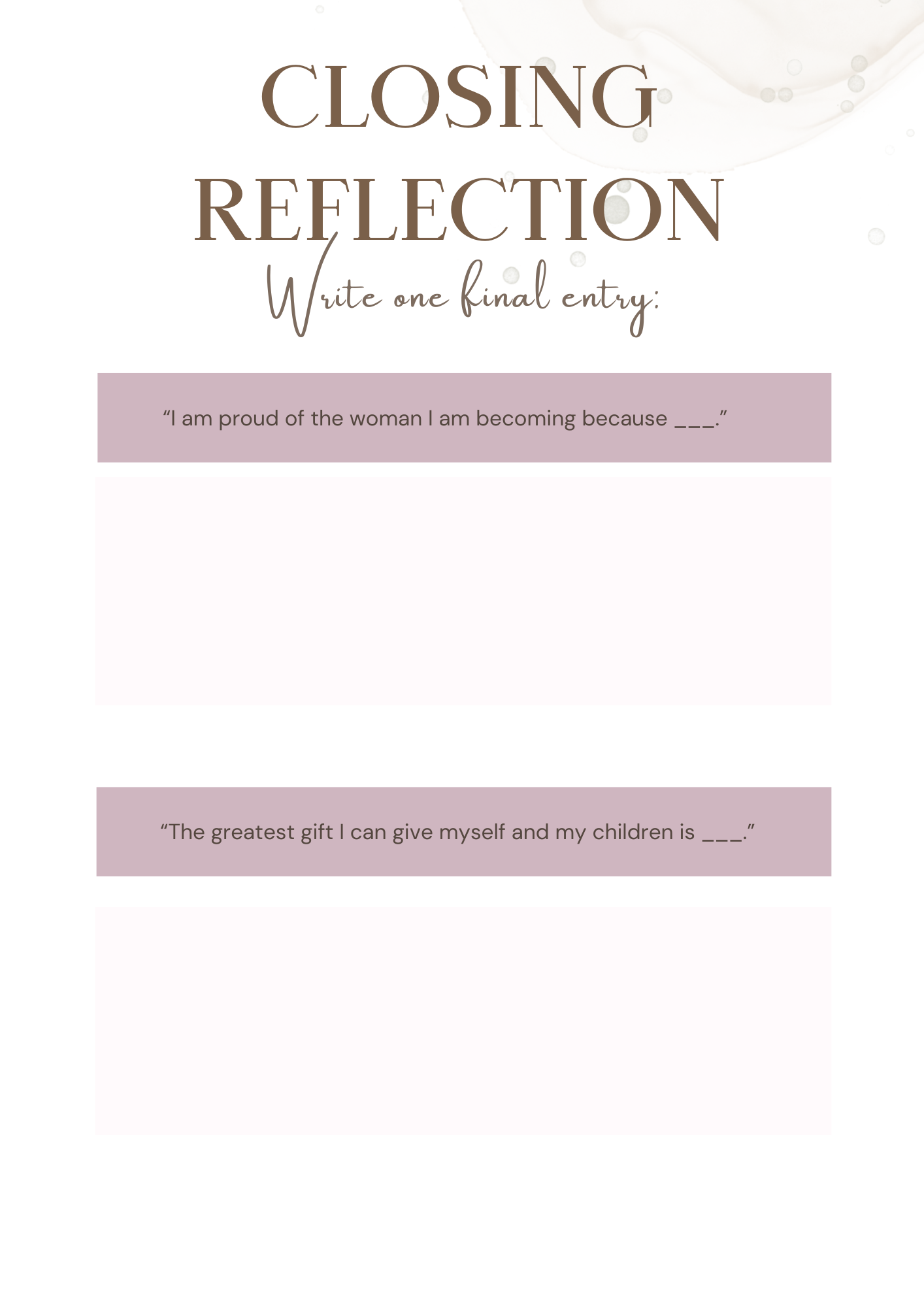 The Single Mom Self-Worth Journal
