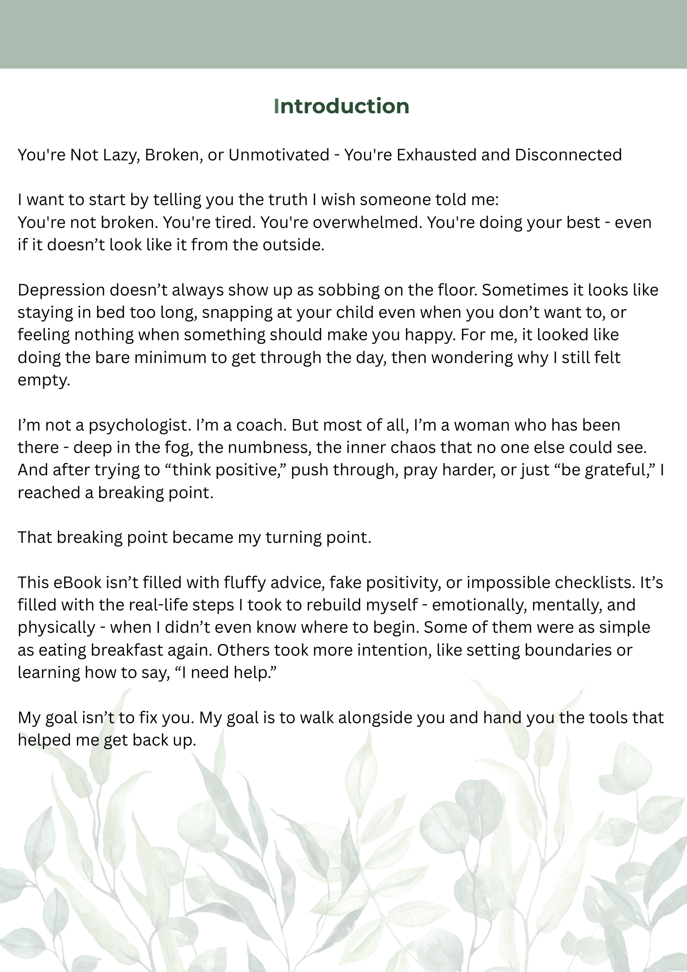 Healing Depression Naturally